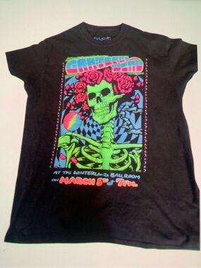 Neon Grateful Dead Skeleton Graphic Tee